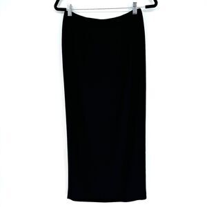 Vintage Linda Allard Ellen Tracy Maxi Pencil Skirt Size 6 Black Career Classic